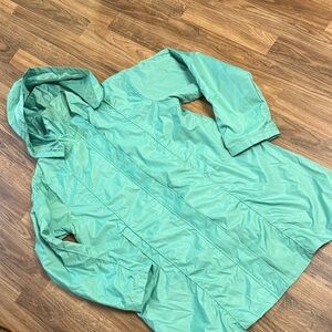 Totes Mint Green Rain Jacket with detachable hood